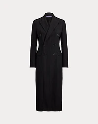 Camryn Chalk-Stripe Flannel Day Dress