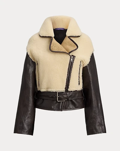 Silvester Lamb-Shearling Moto Jacket