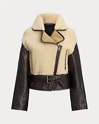 Silvester Lamb-Shearling Moto Jacket