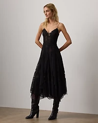 Quinn Embroidered Tulle Cocktail Dress