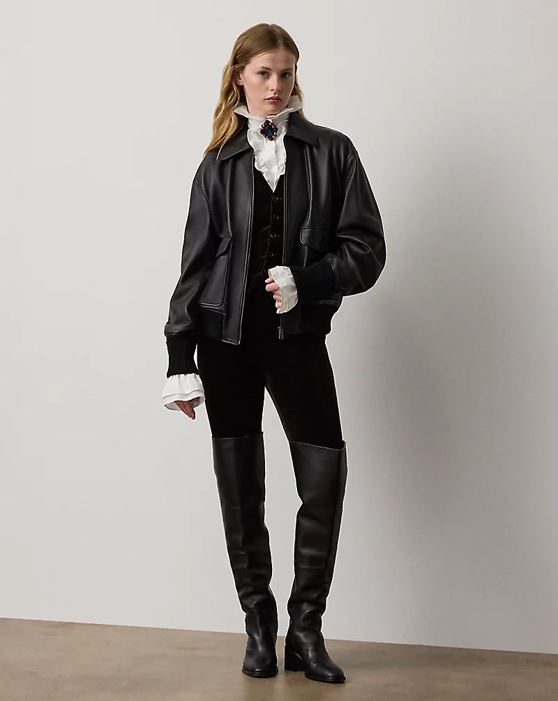Coale Lambskin Bomber Jacket
