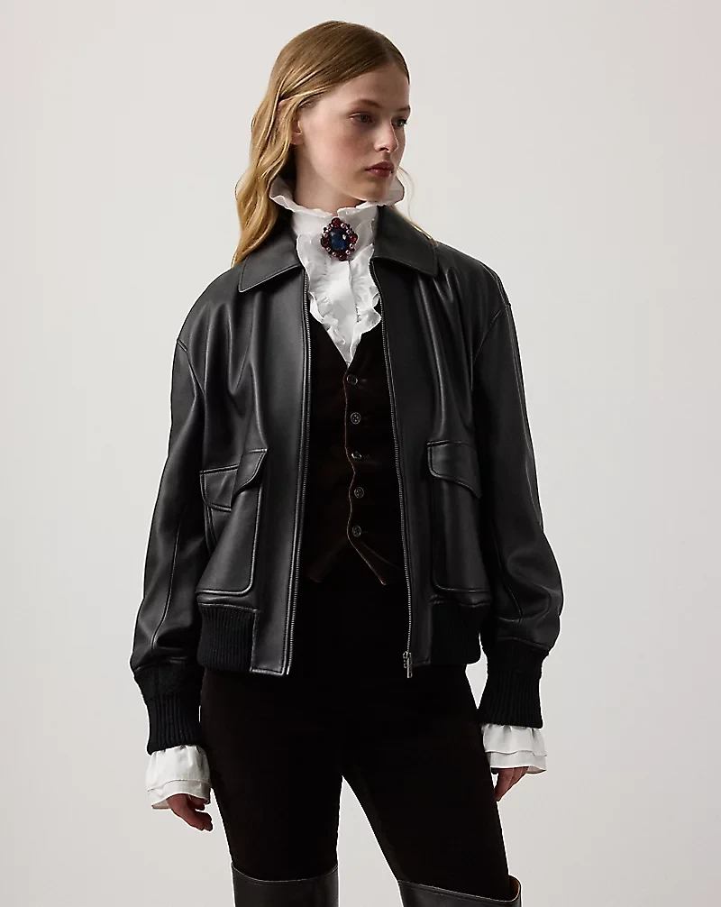 Coale Lambskin Bomber Jacket