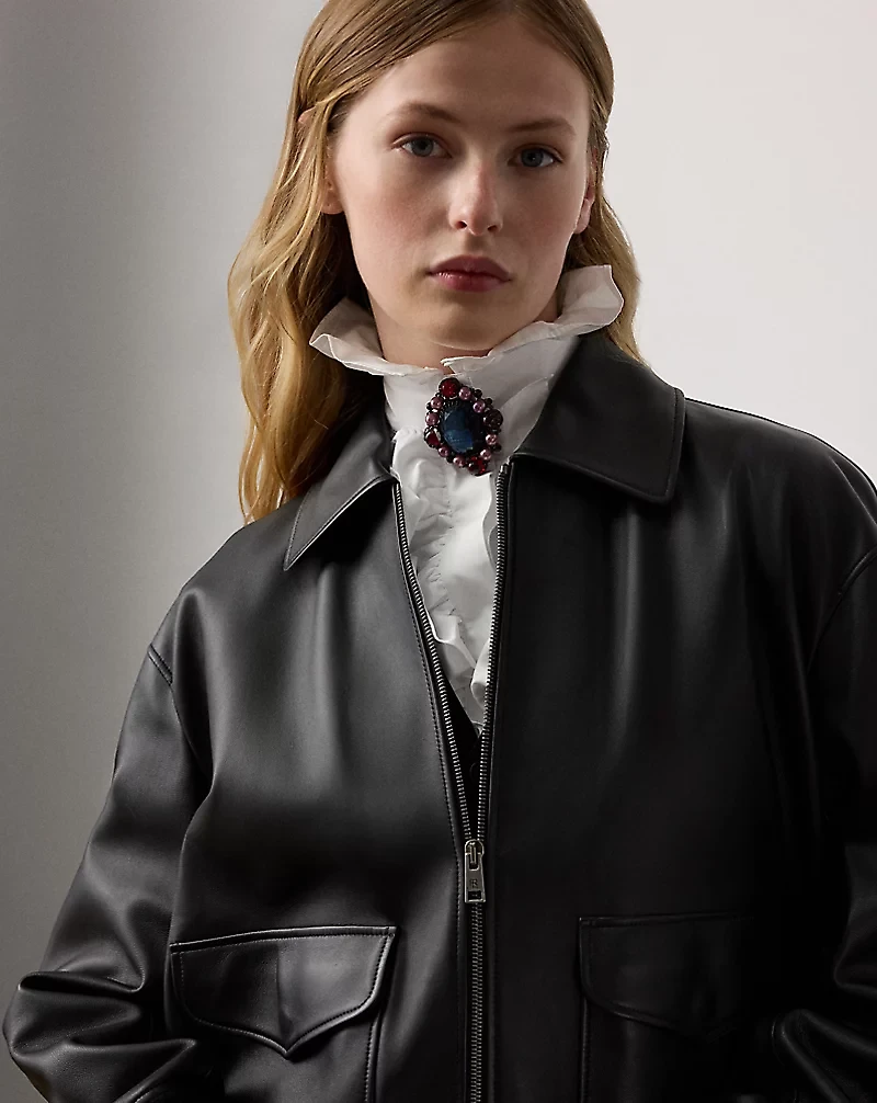 Coale Lambskin Bomber Jacket