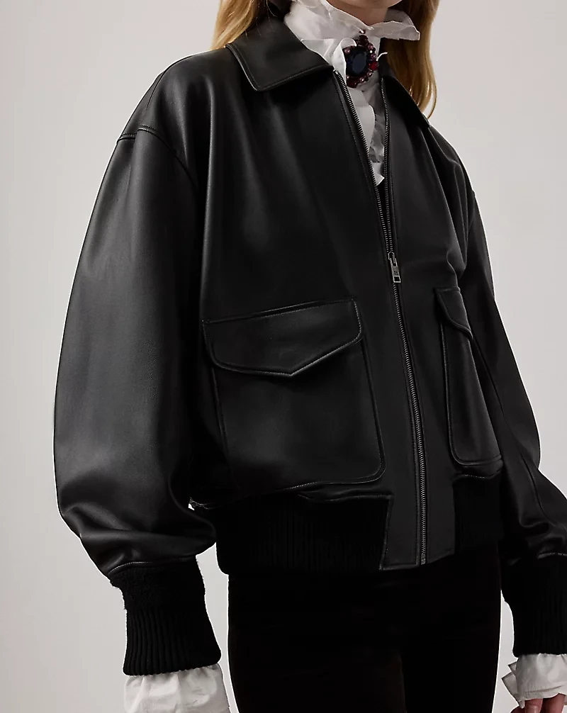 Coale Lambskin Bomber Jacket