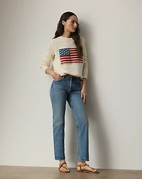 Embellished Cashmere Flag Sweater