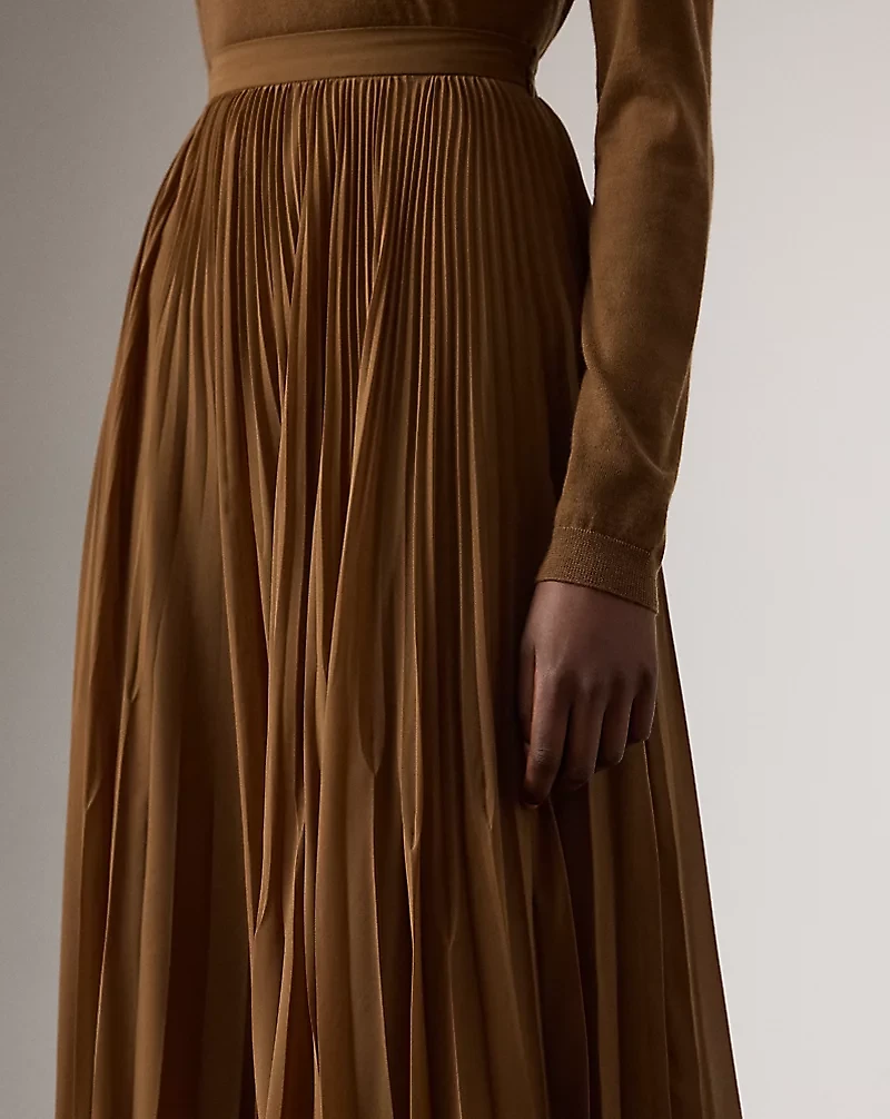 Marsha Pleated Chiffon Maxiskirt