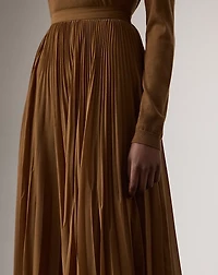 Marsha Pleated Chiffon Maxiskirt