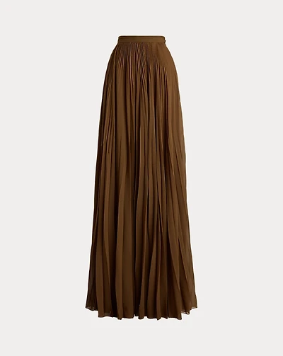 Marsha Pleated Chiffon Maxiskirt