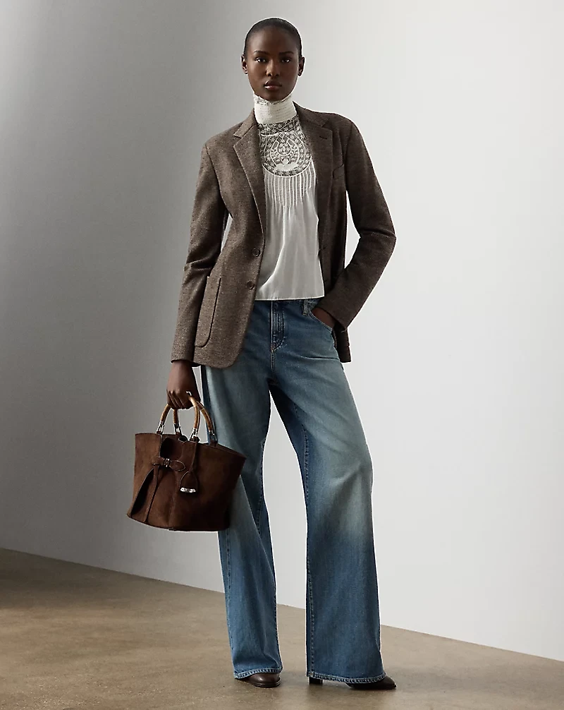 Hailey Tick-Weave Wool Jacket