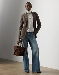 Hailey Tick-Weave Wool Jacket
