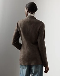 Hailey Tick-Weave Wool Jacket
