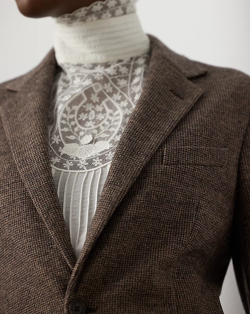 Hailey Tick-Weave Wool Jacket