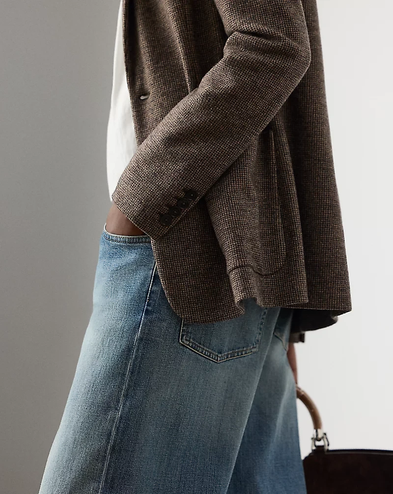 Hailey Tick-Weave Wool Jacket
