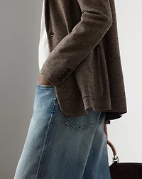 Hailey Tick-Weave Wool Jacket