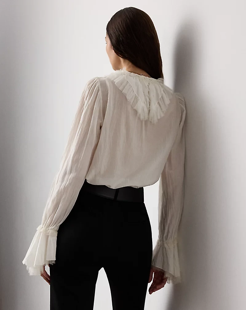 Kensley Cotton-Silk Voile Blouse