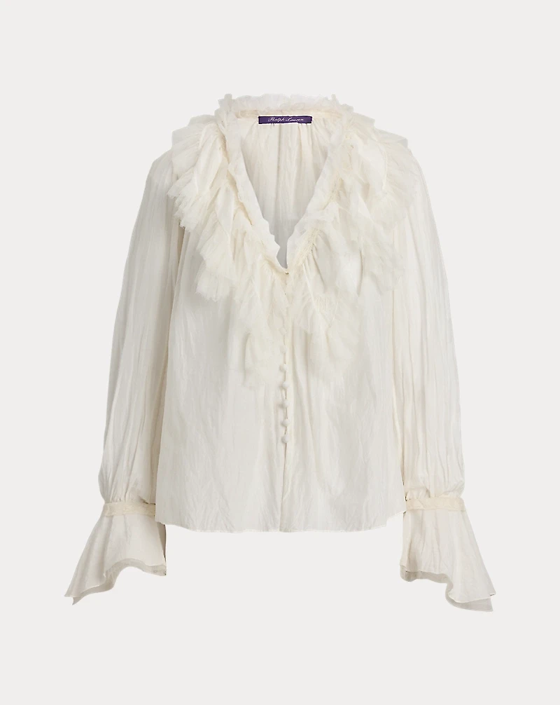 Kensley Cotton-Silk Voile Blouse