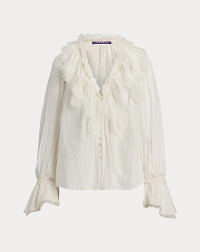 Kensley Cotton-Silk Voile Blouse