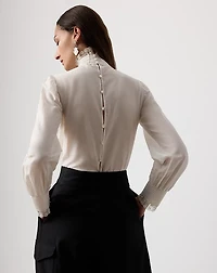 Lizzie Cotton-Silk Voile Blouse