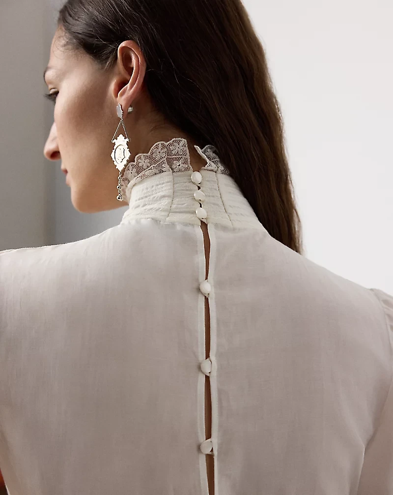 Lizzie Cotton-Silk Voile Blouse