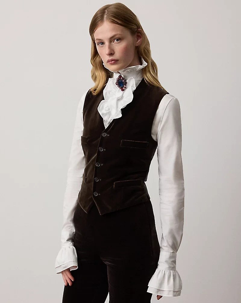 Jaiden Stretch Velvet Vest