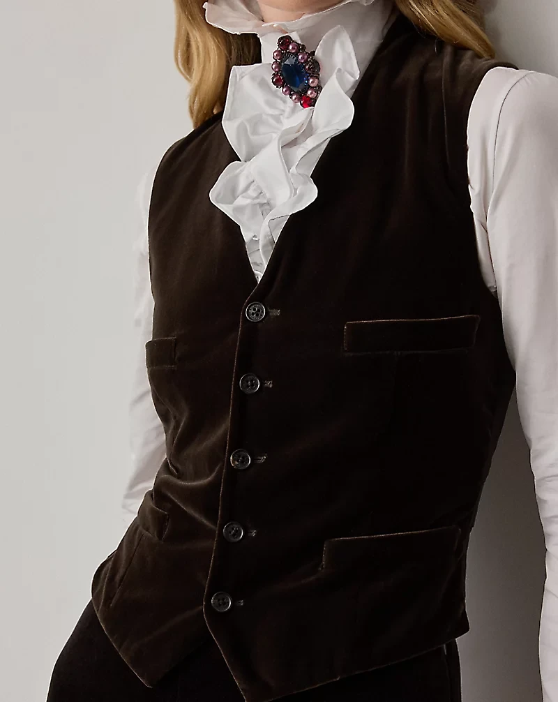 Jaiden Stretch Velvet Vest