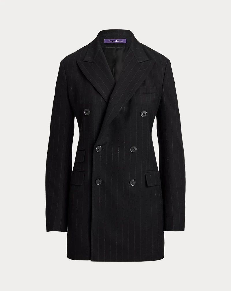 Varick Chalk-Stripe Flannel Jacket