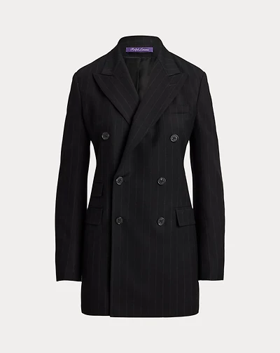Varick Chalk-Stripe Flannel Jacket
