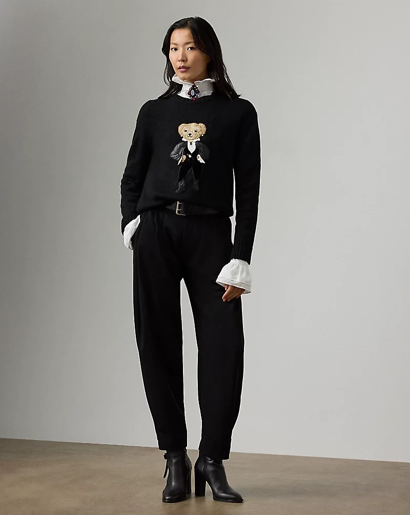 Holiday Polo Bear Metallic Sweater