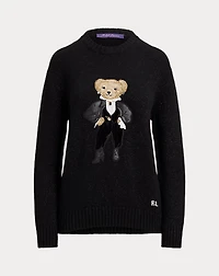 Holiday Polo Bear Metallic Sweater