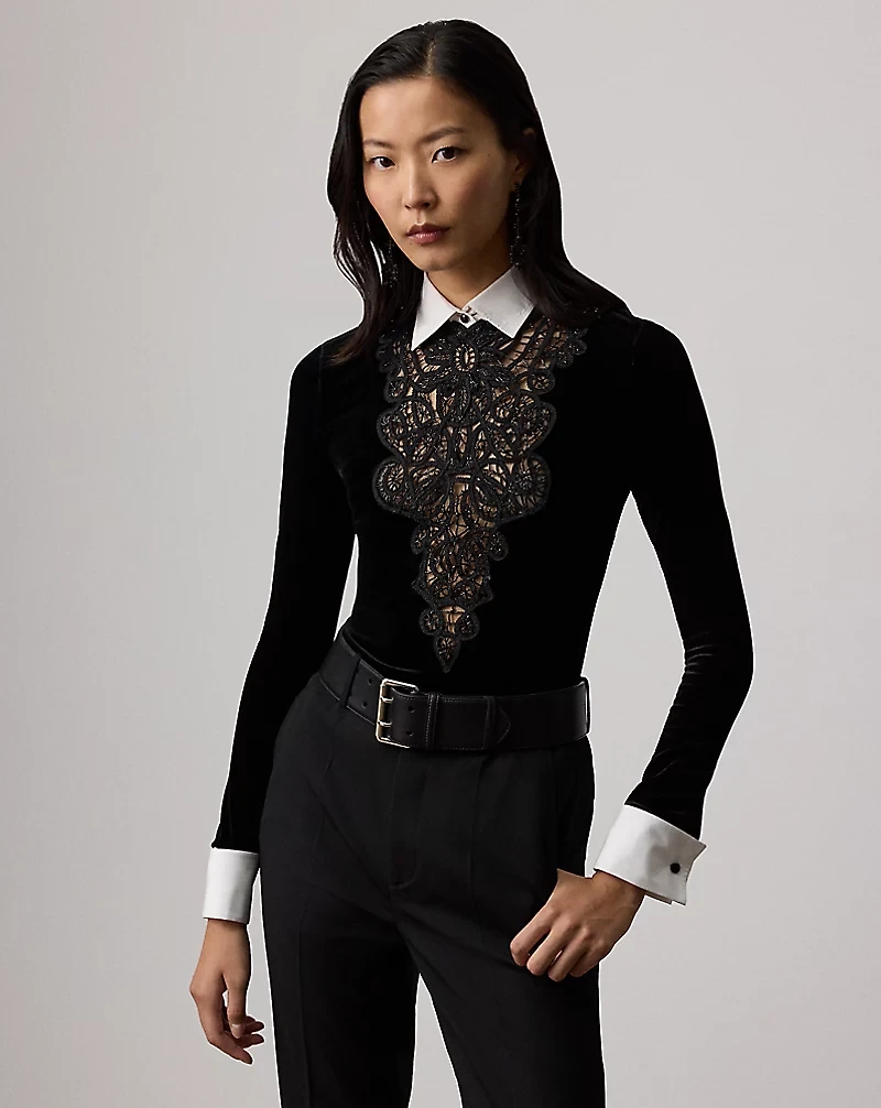 Missy Embellished Velvet Shirt