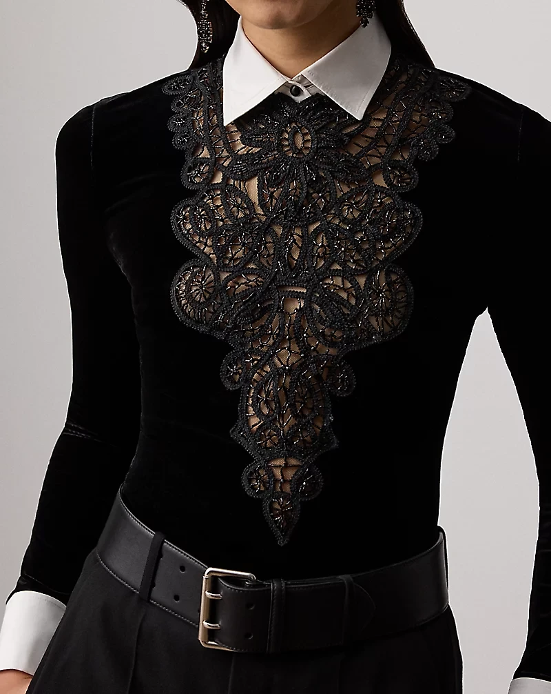 Missy Embellished Velvet Shirt
