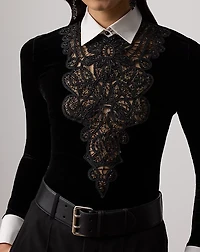 Missy Embellished Velvet Shirt