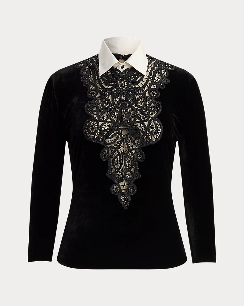 Missy Embellished Velvet Shirt