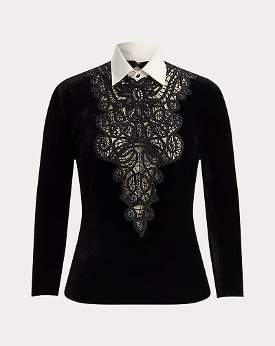Missy Embellished Velvet Shirt