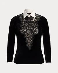 Missy Embellished Velvet Shirt