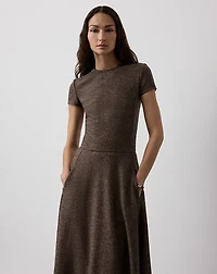 Margaret Tick-Weave Jersey Day Dress