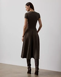 Margaret Tick-Weave Jersey Day Dress
