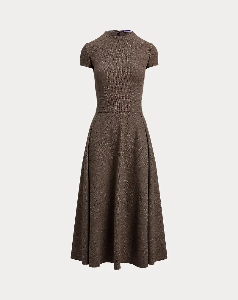 Margaret Tick-Weave Jersey Day Dress