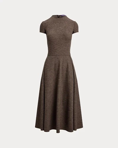 Margaret Tick-Weave Jersey Day Dress