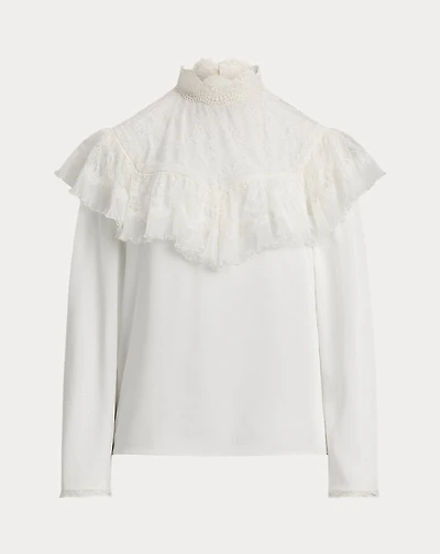 Alexandrea Crepe-Back-Satin Blouse