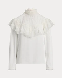 Alexandrea Crepe-Back-Satin Blouse