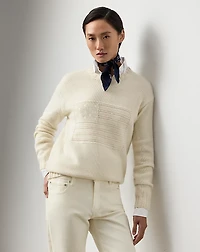 Flag Cashmere Crewneck Sweater