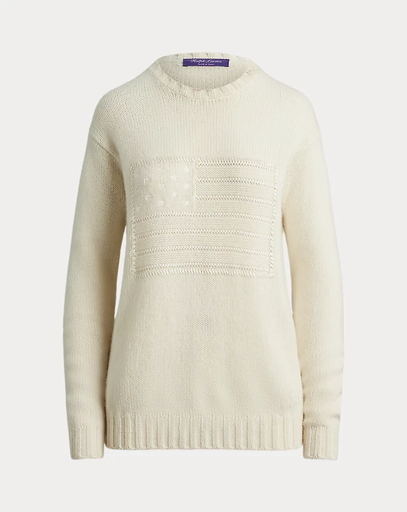 Flag Cashmere Crewneck Sweater