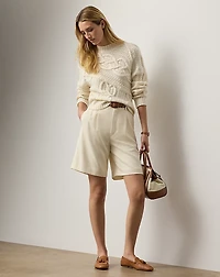 Cable-Knit Cashmere Crewneck Sweater