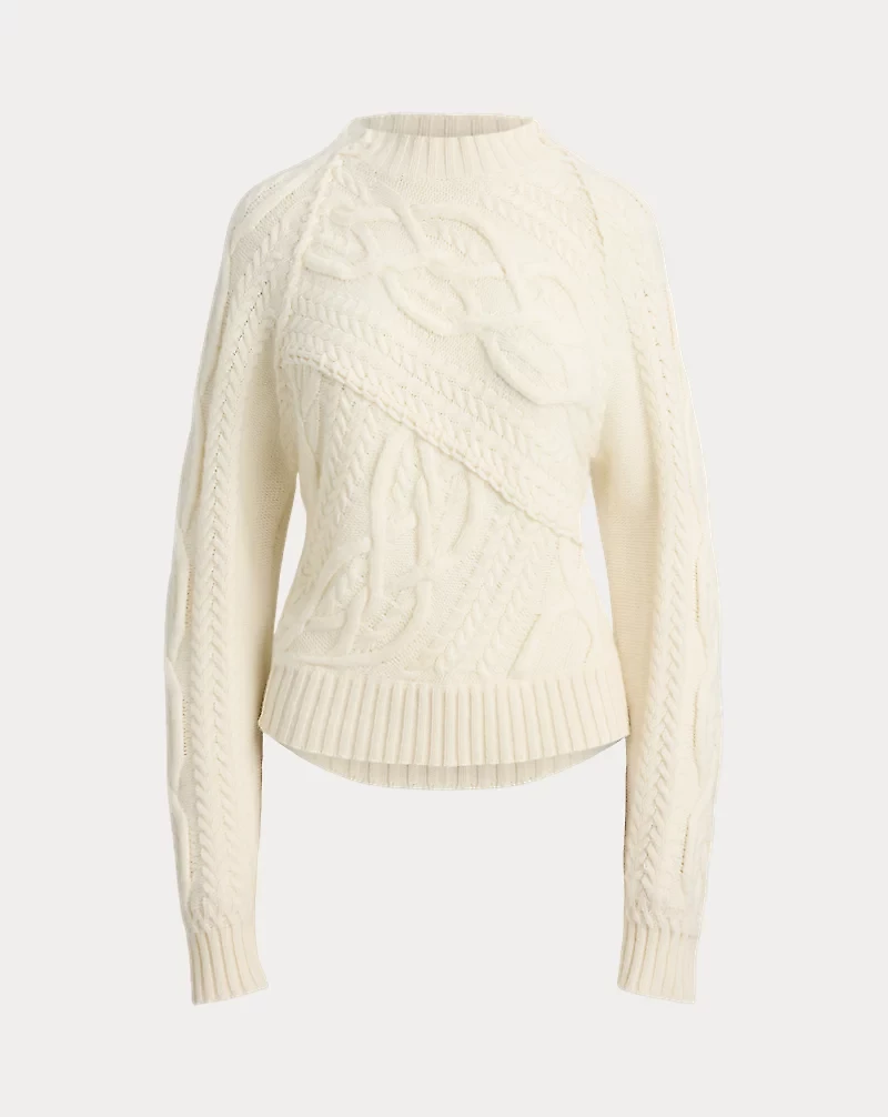 Cable-Knit Cashmere Crewneck Sweater