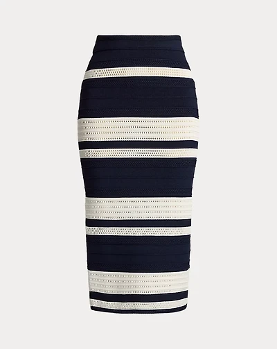 Ferris Striped Textured Pencil Skirt