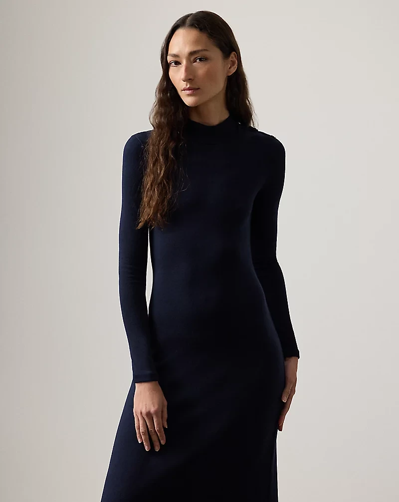 Lorina Stretch Silk Jersey Day Dress