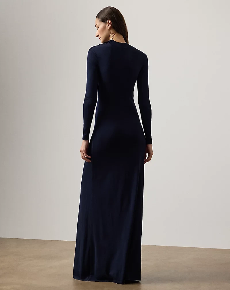 Lorina Stretch Silk Jersey Day Dress