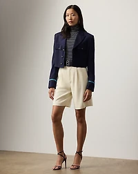 Striped Rib-Knit Cashmere Turtleneck