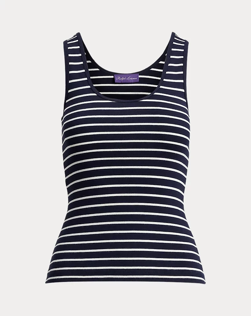 Ellis Rib-Knit Striped Tank Top